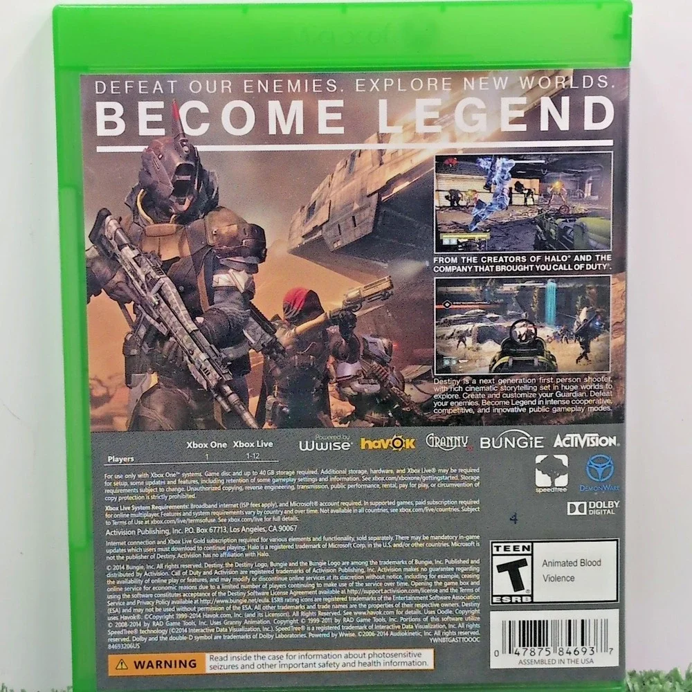 Destiny‎ Video Game Microsoft Xbox One, 2014 Complete and Tested
